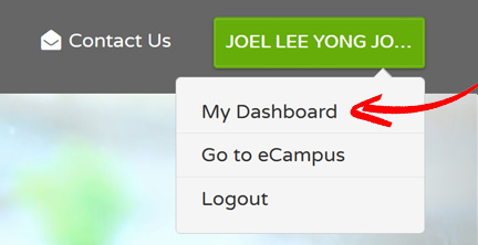 Access course catalogue dashboard